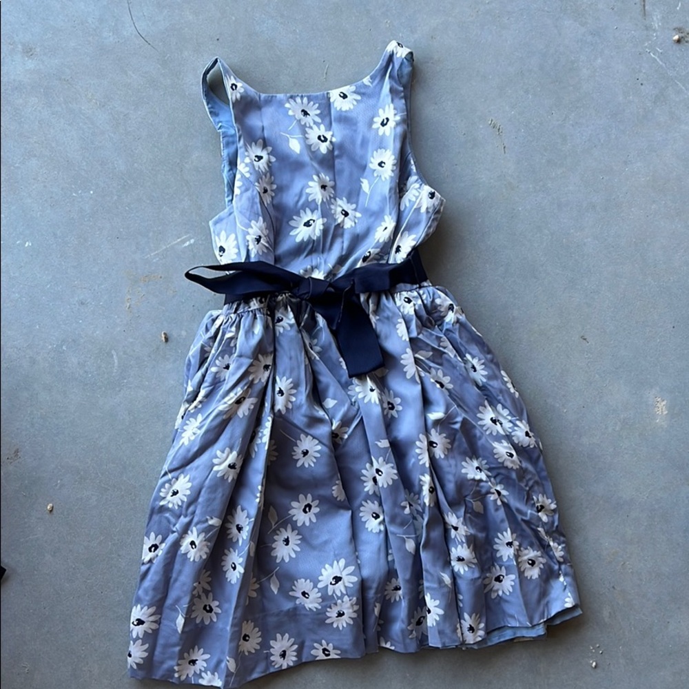 Blue floral polo dress- girls size 6
